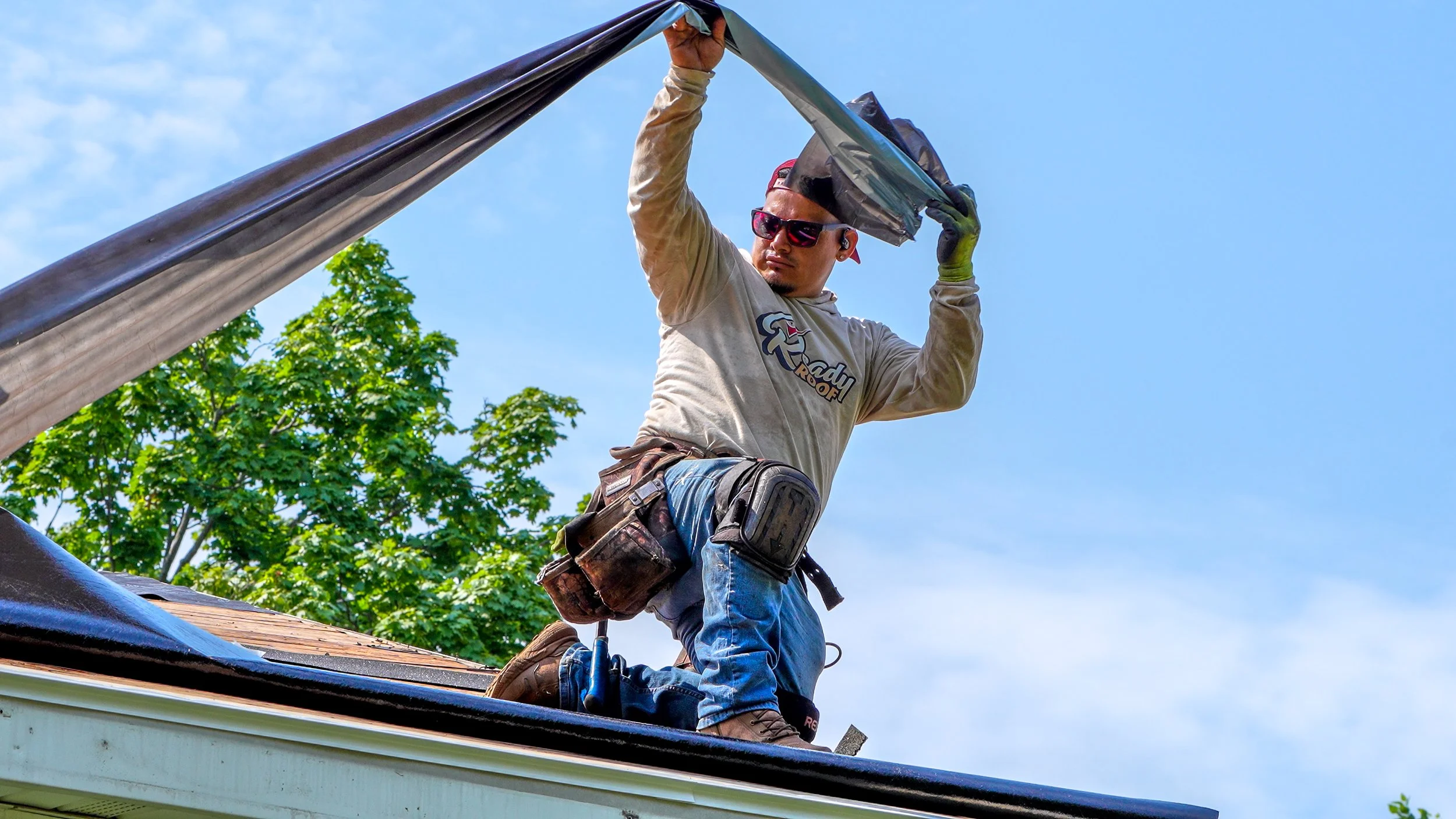 Ready Roof LI commercial video and marketing photography shoot