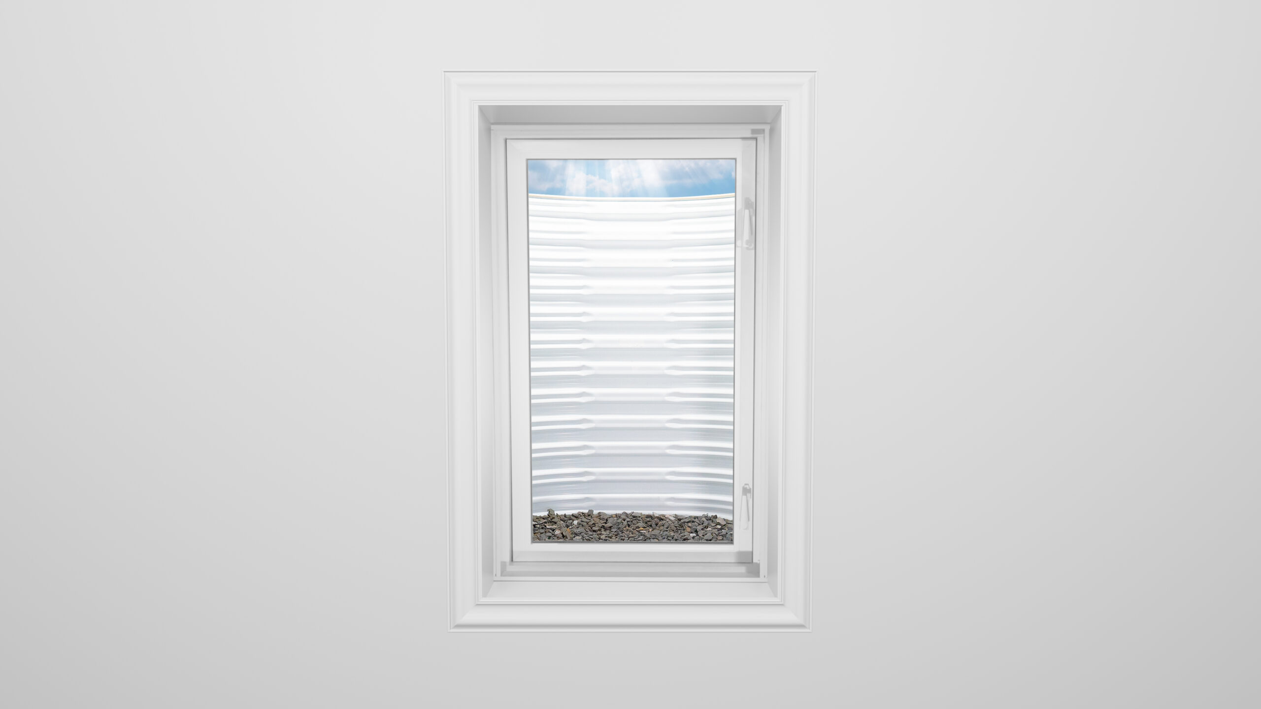 Egress Pros White Slim window well product photography
