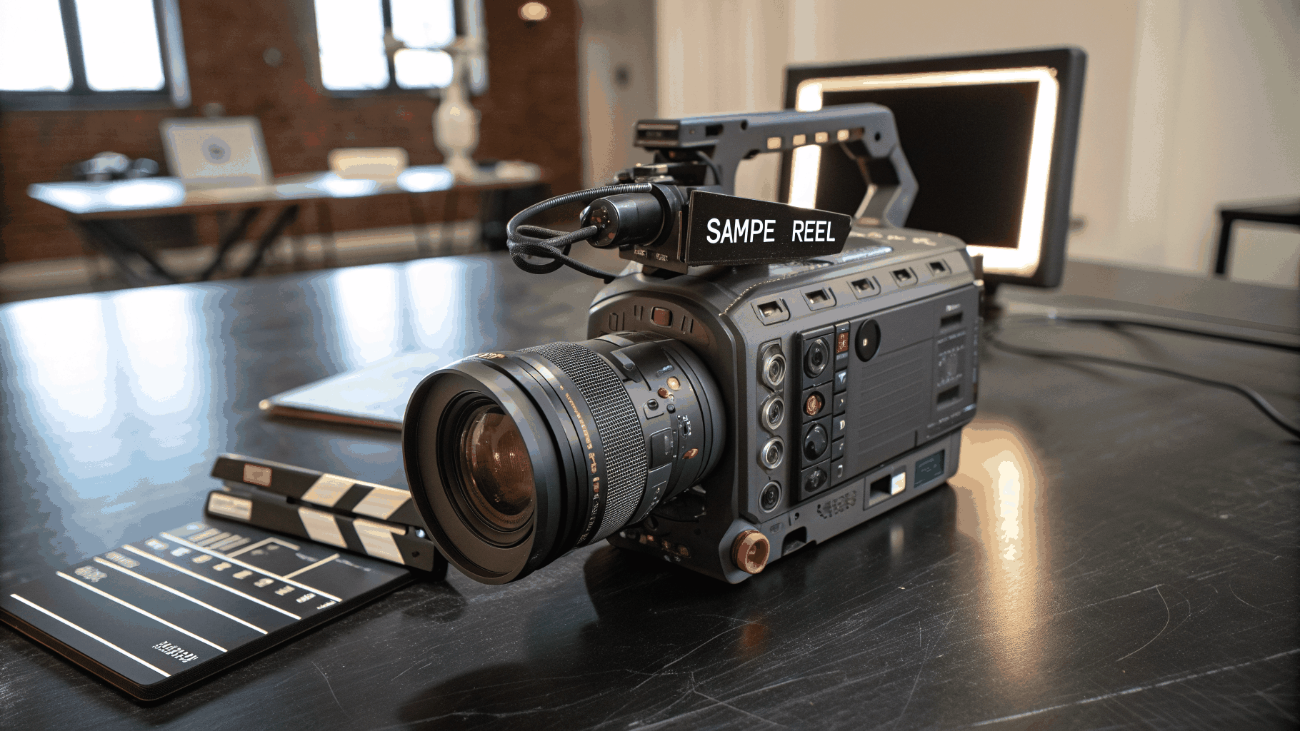 Behind the scenes camera setup on location