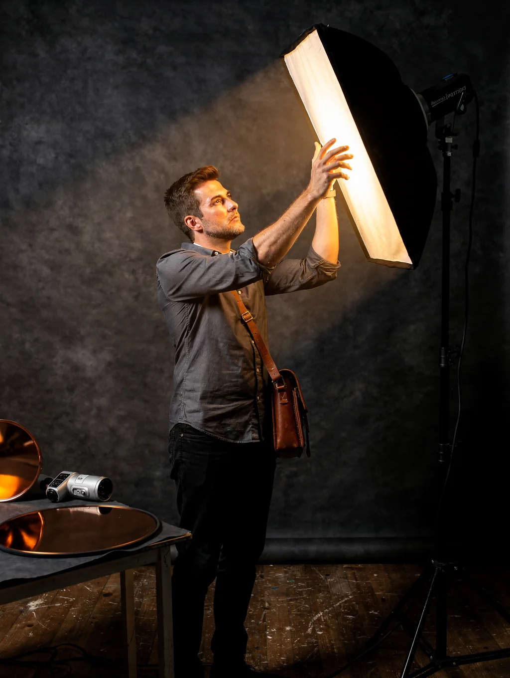 James Ryan portrait in studio workspace