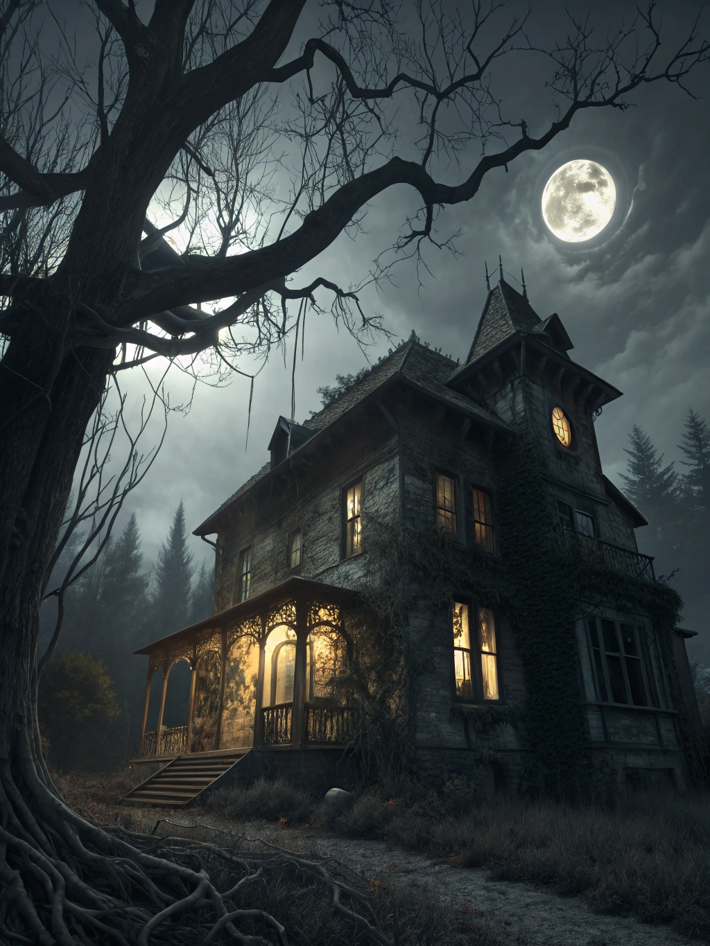 Schmitt's Farm Haunted House split-frame atmospheric live event capture